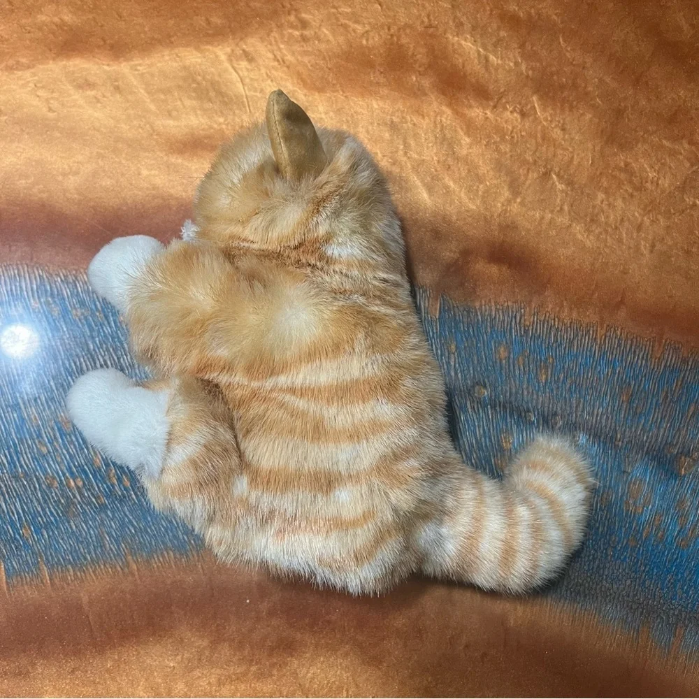 Folkmanis Orange Tabby Cat puppet plush learning sensory toy